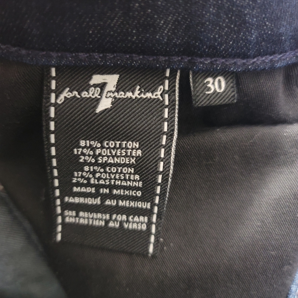 7 Seven For All Mankind Adrien Jeans Size 30 Men's Dark Wash - Picture 13 of 14